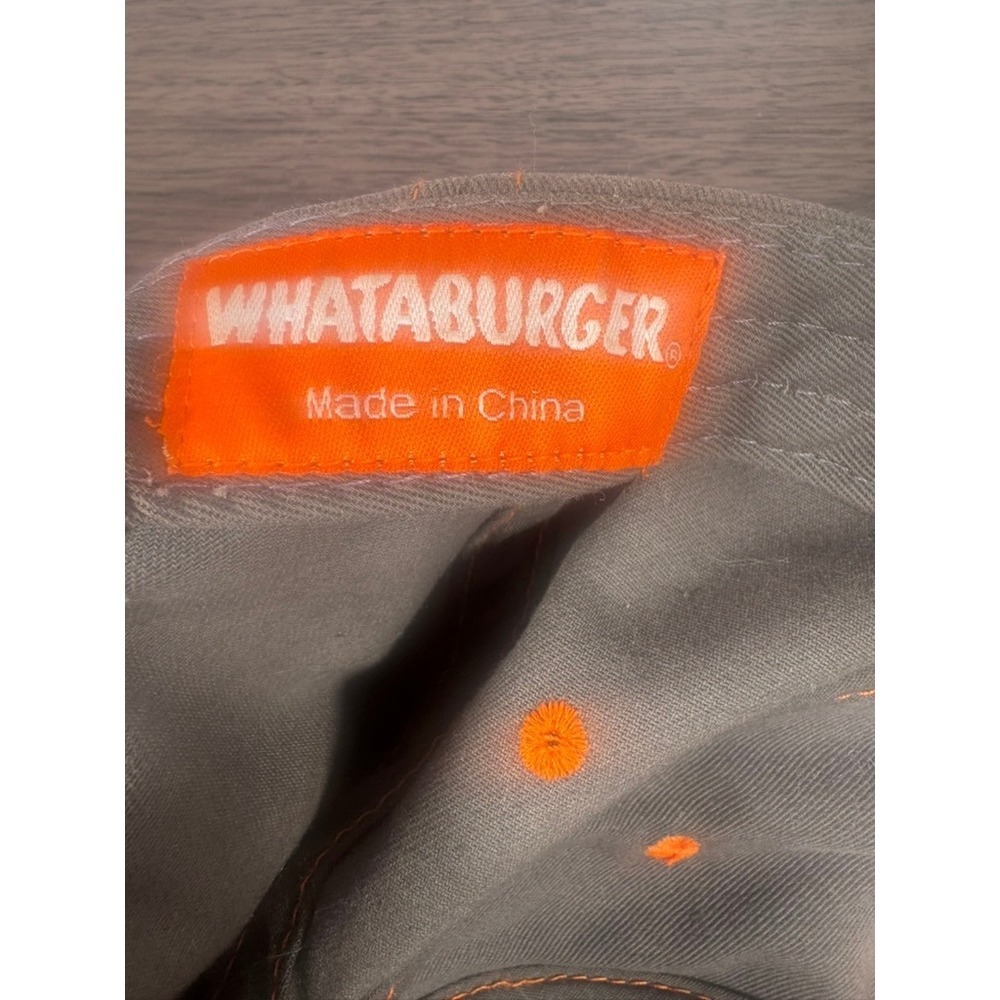 Vintage Whataburger Brown & Orange Embroidered Logo Adjustable Baseball Cap - Picture 5 of 5